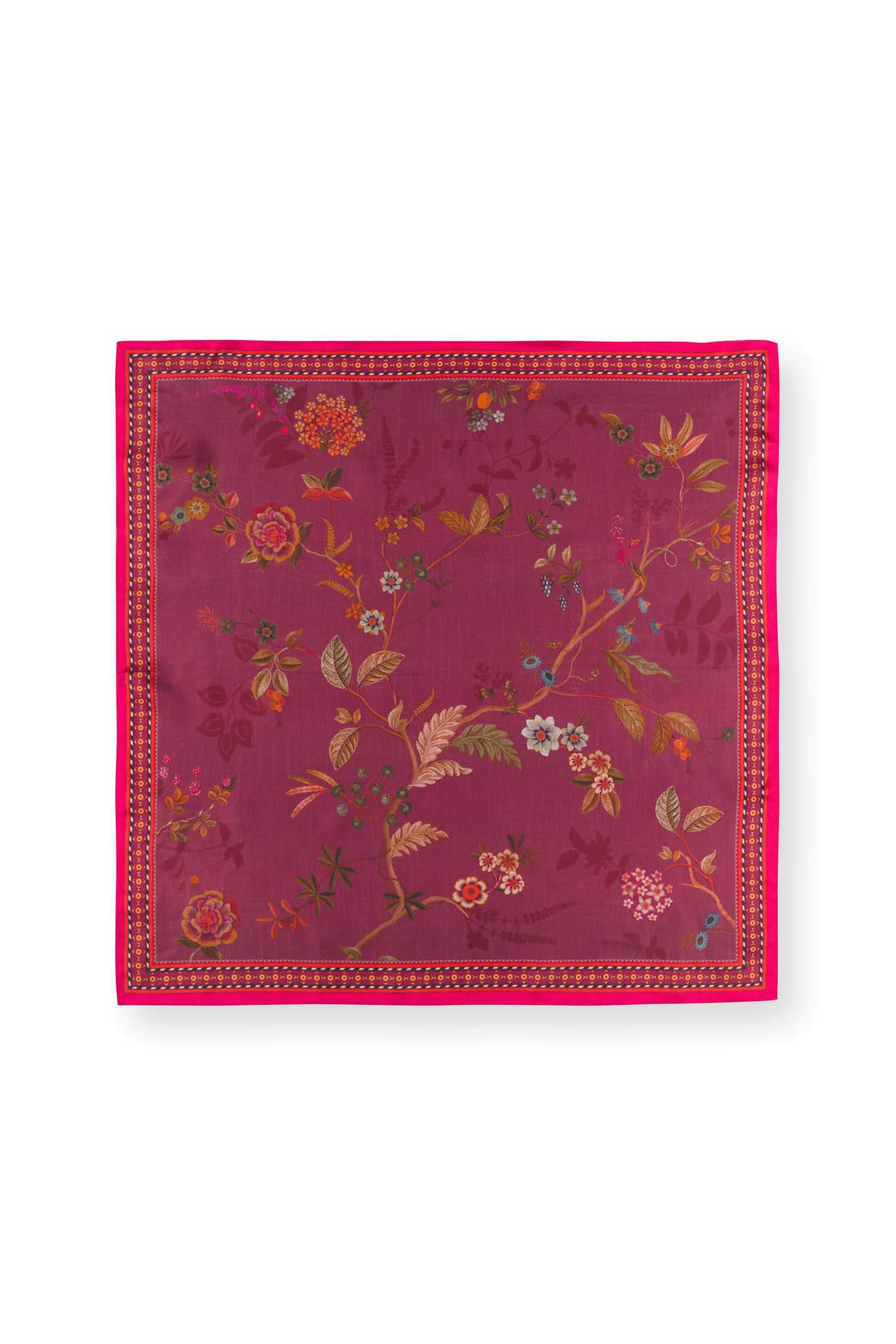 Pip Studio Sjaal Bodhi Flower Rood - Officiële Webshop