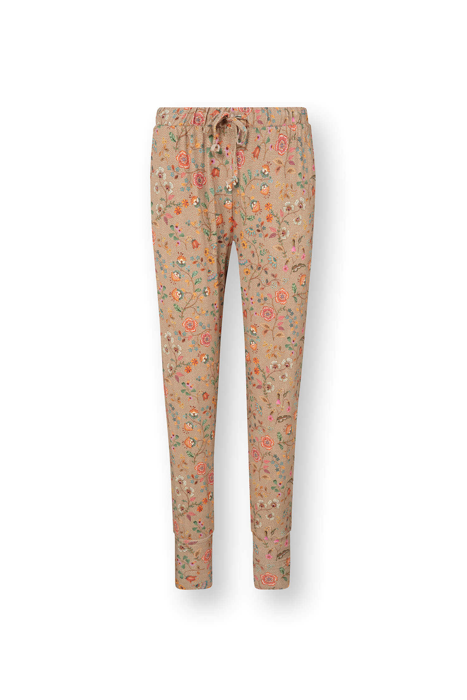Pip Studio Bobien Lange Broek Flora Bangalore Zand XL - Officiële Webshop