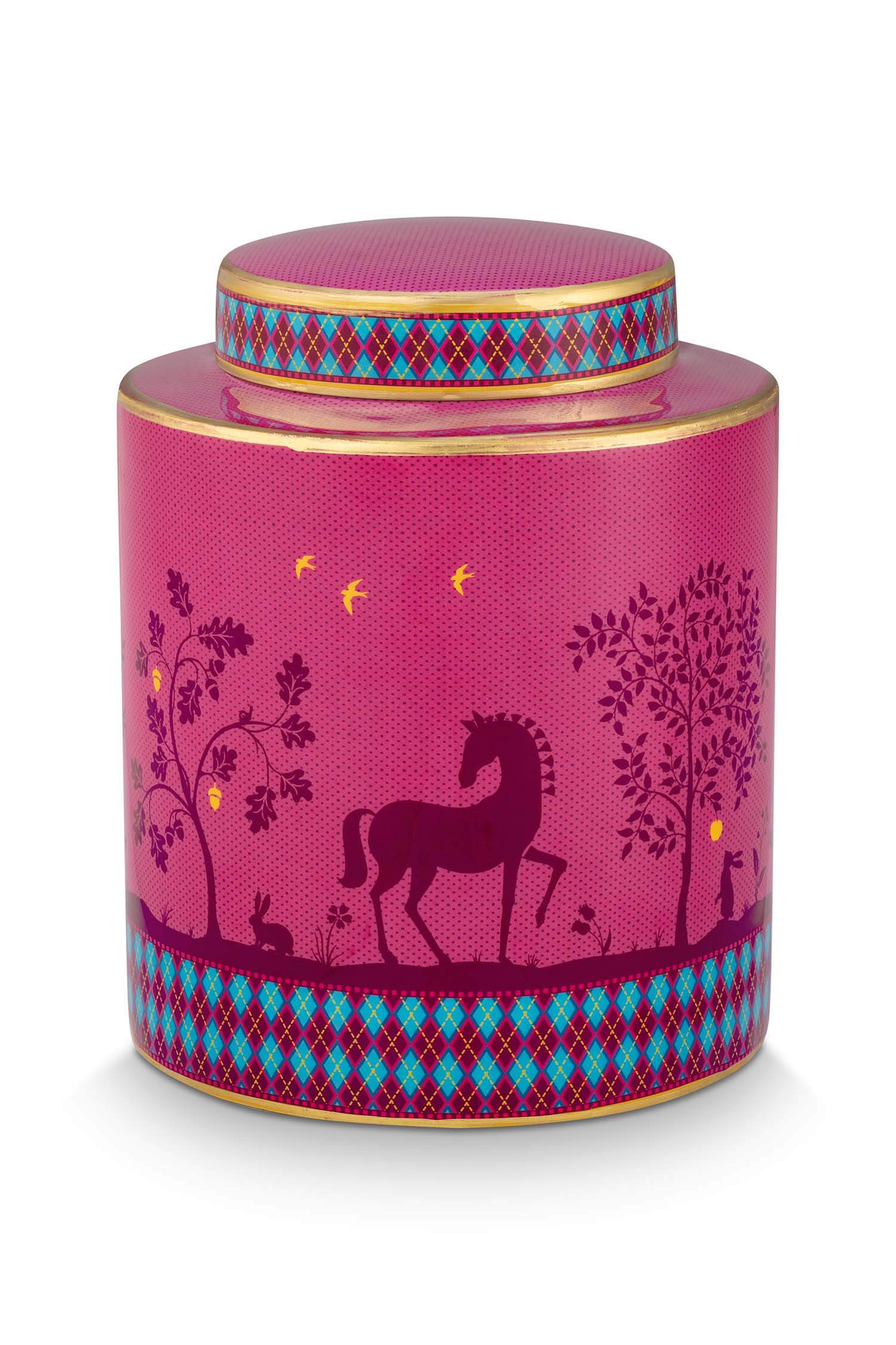 Pip Studio Gemberpot Pip's Deerest Darling Metaal Roze 20cm - Officiële Webshop