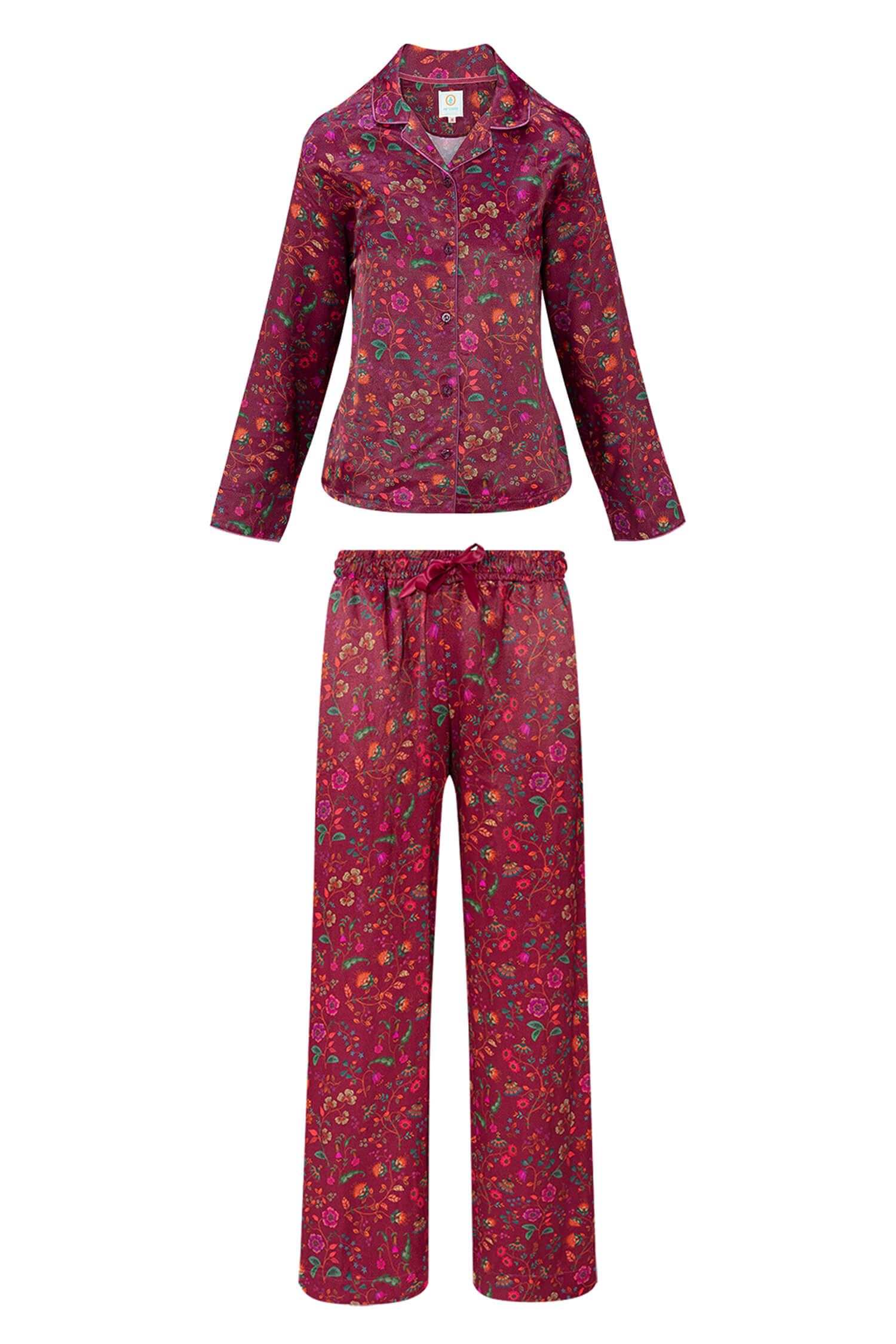Pip Studio Set/2 Faye & Bente Flora Bangalore Donkerroze XL - Officiële Webshop