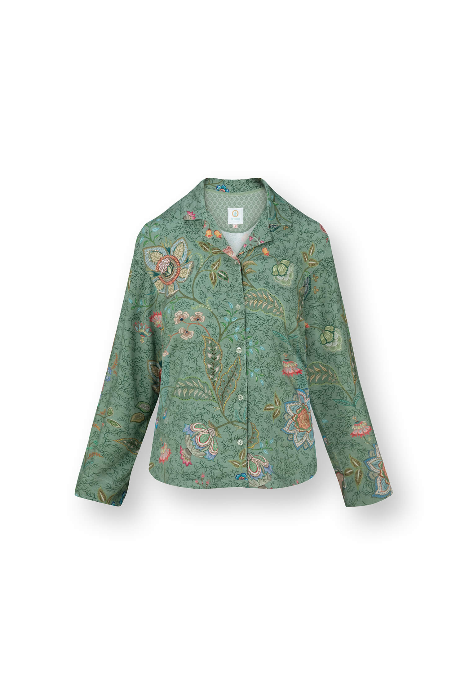 Pip Studio Faye Top Lange Mouw Mumbai Morning Groen L - Officiële Webshop