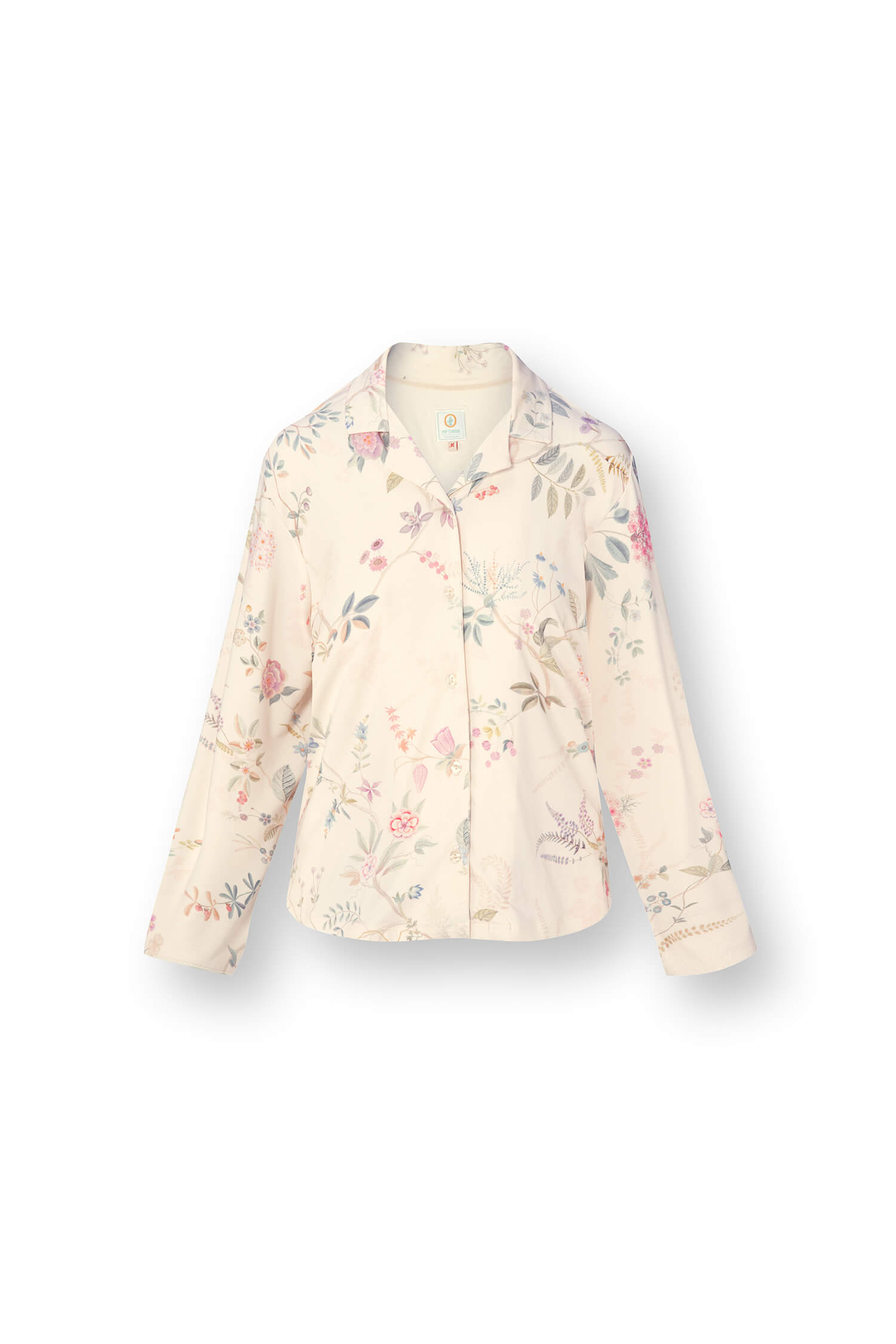 Pip Studio Faye Top Lange Mouw Bodhi Flower Gebroken Wit L - Officiële Webshop
