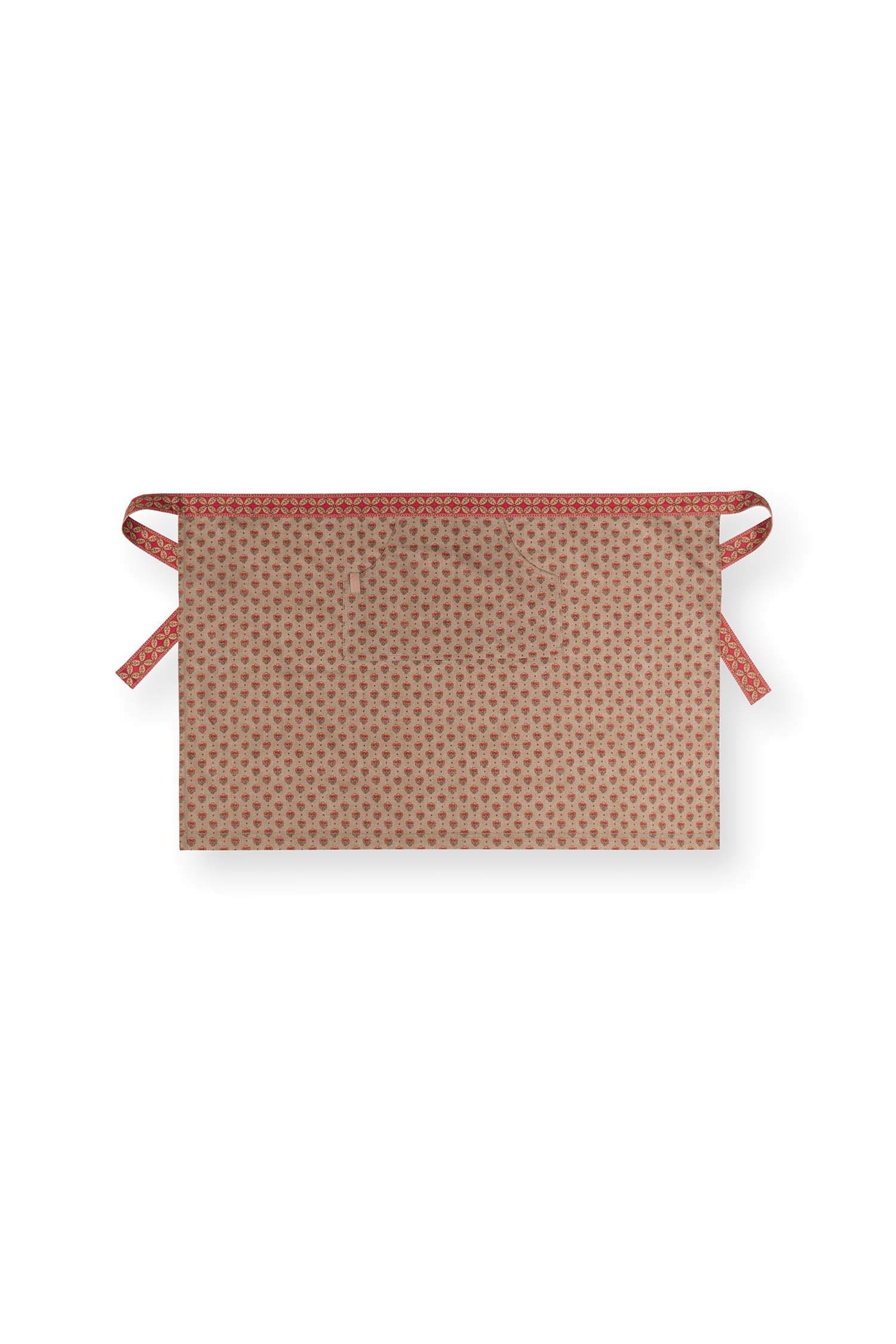 Pip Studio Keukenschort Blooming Tales Donkerrood - Officiële Webshop