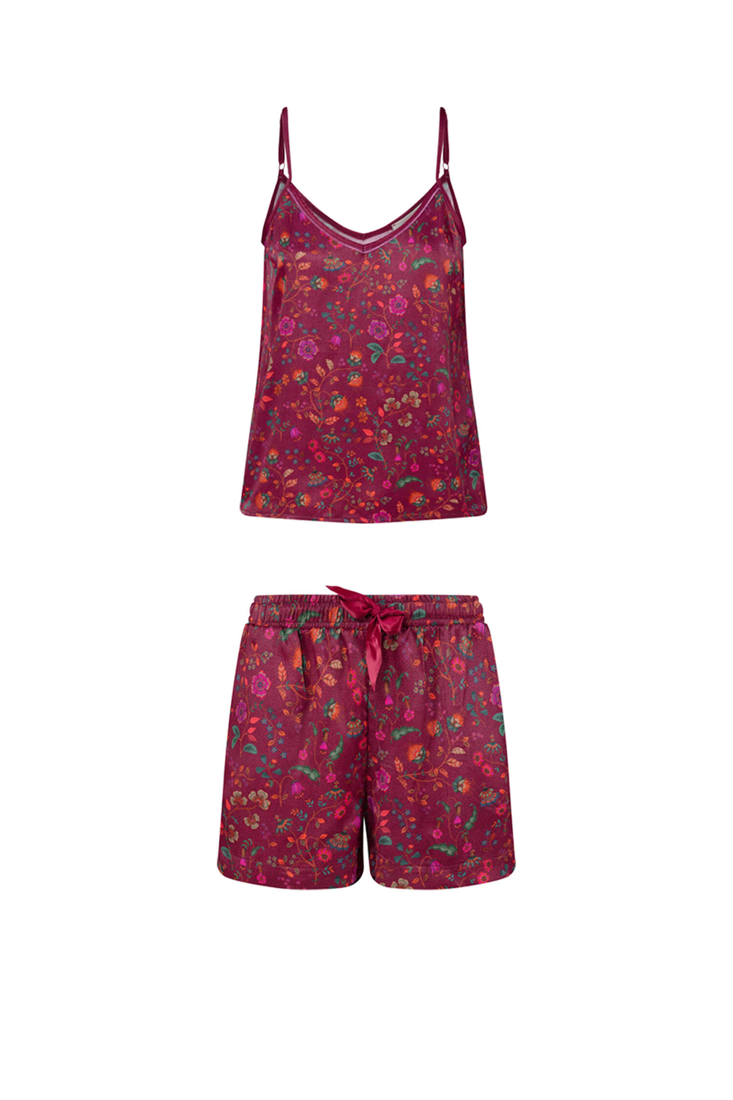 Pip Studio Set/2 Bowie & San Flora Bangalore Donkerroze L - Officiële Webshop