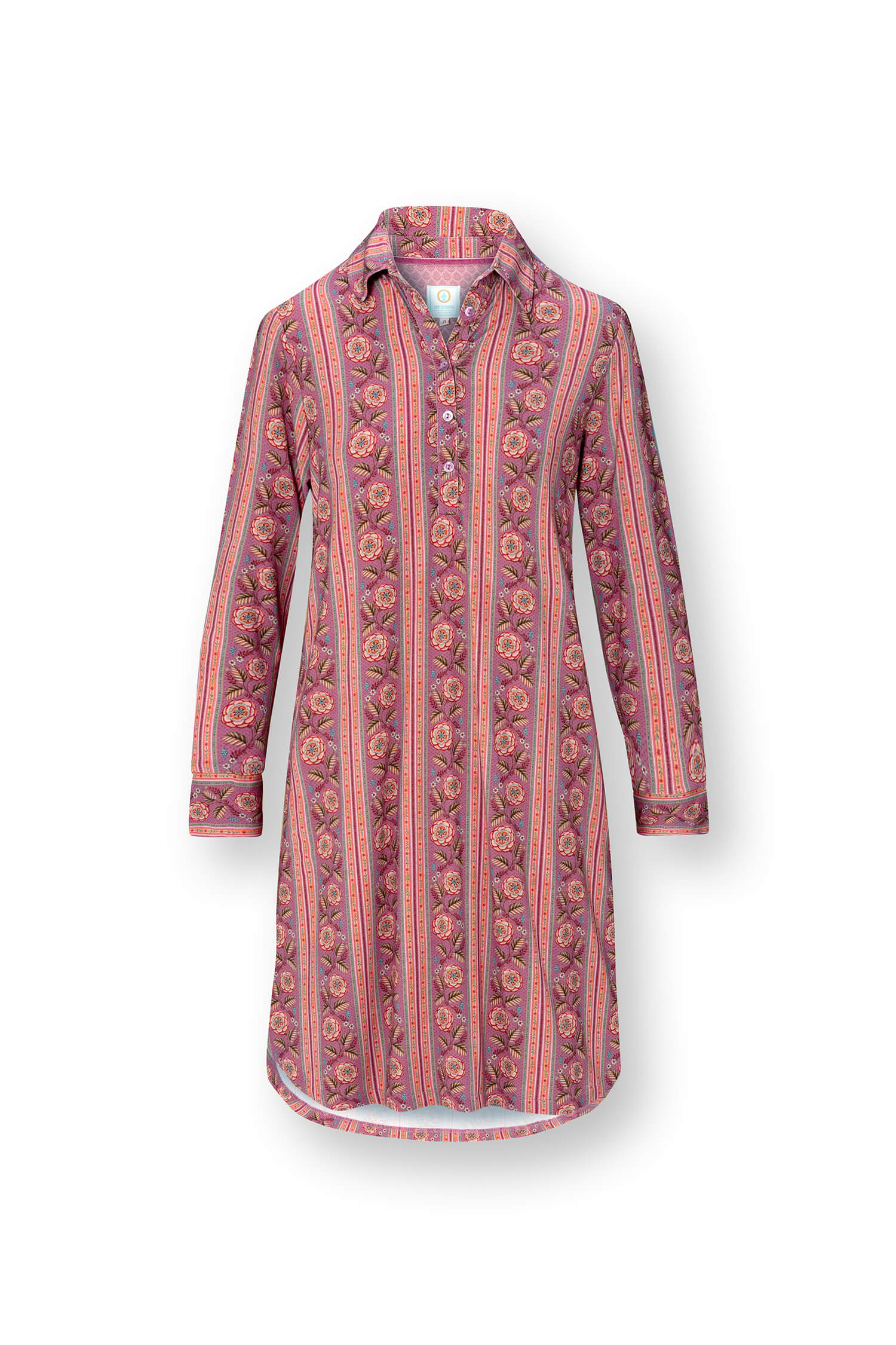 Pip Studio Daaltje Nachthemd Lange Mouw Rosa Rani Roze XL - Officiële Webshop