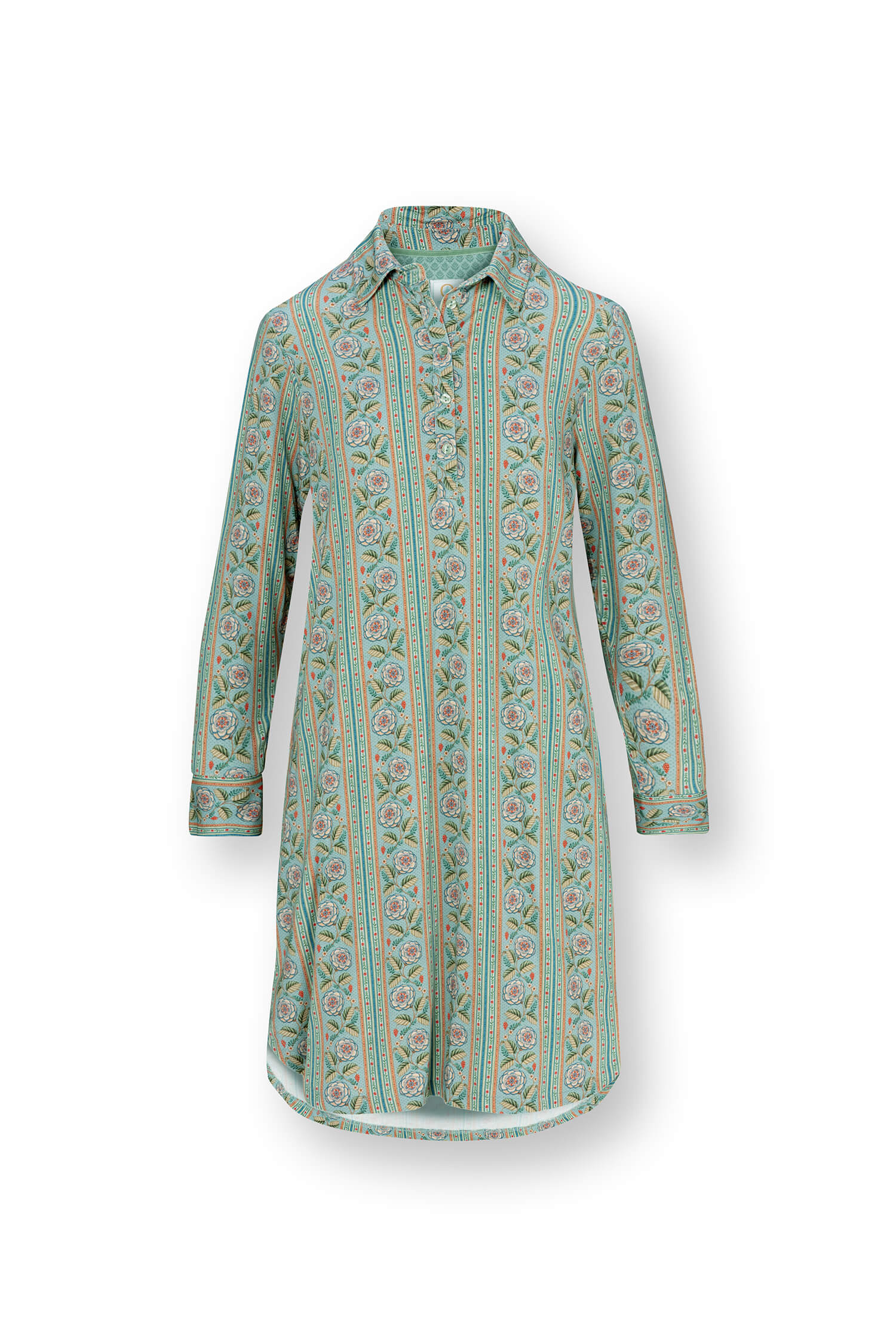 Pip Studio Daaltje Nachthemd Lange Mouw Rosa Rani Blauw S - Officiële Webshop