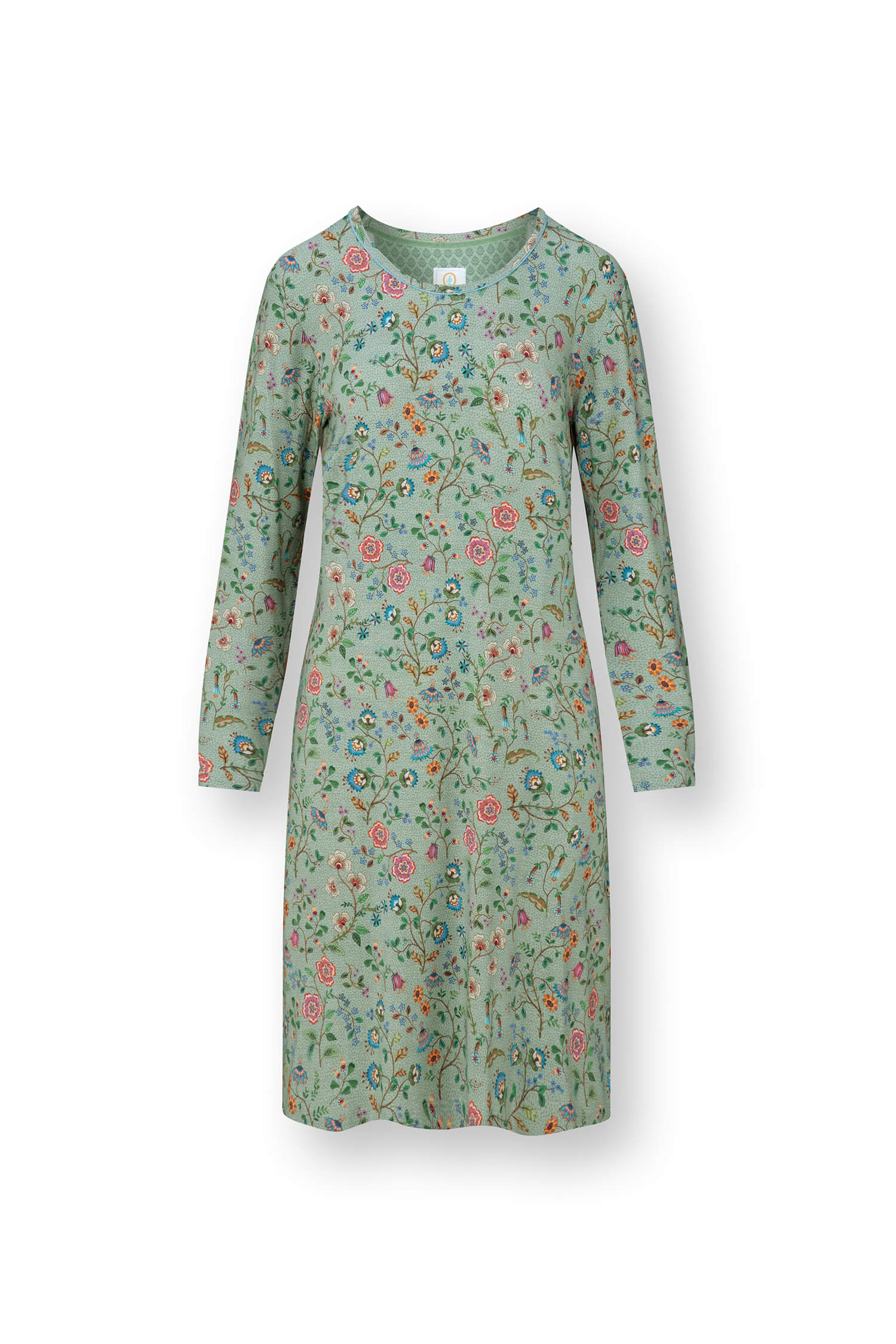 Pip Studio Destiny Nachthemd Lange Mouw Flora Bangalore Groen S - Officiële Webshop