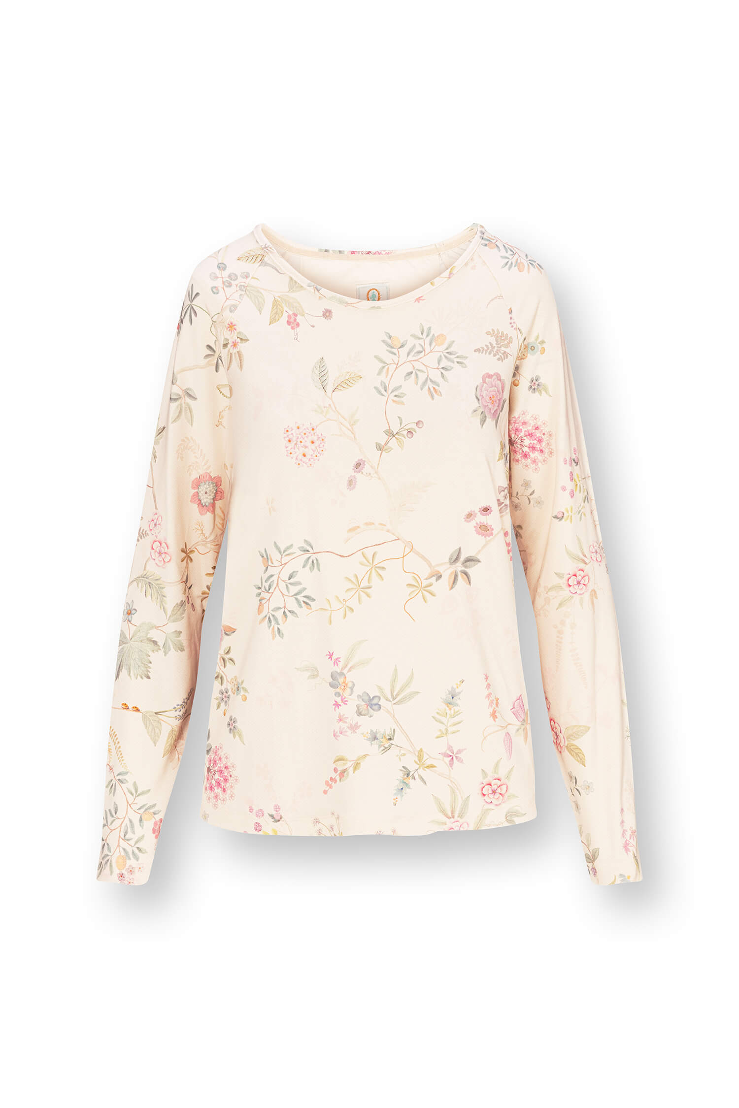 Pip Studio Tina Top Lange Mouw Bodhi Flower Gebroken Wit S - Officiële Webshop