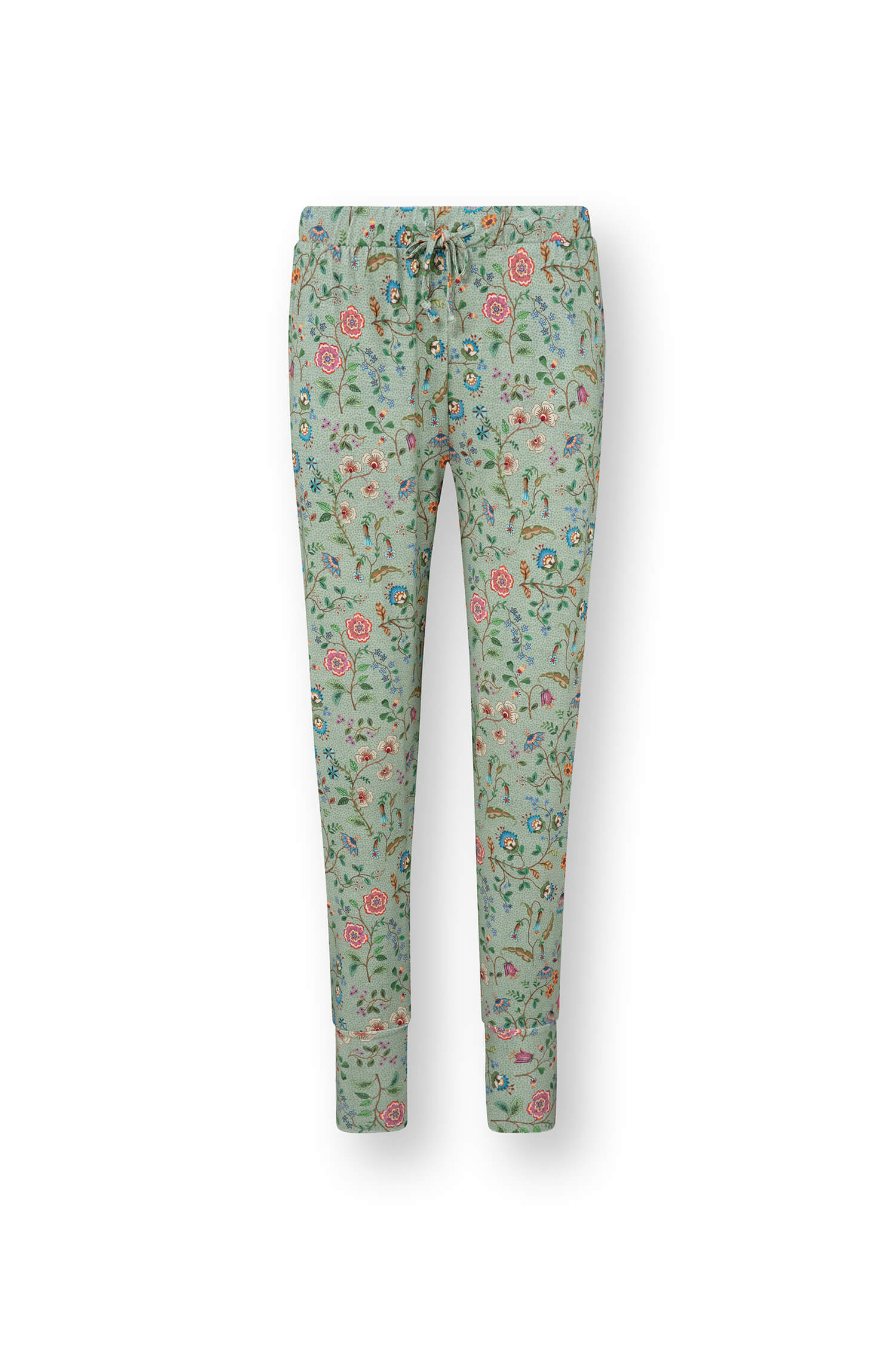 Pip Studio Bobien Lange Broek Flora Bangalore Groen XS - Officiële Webshop