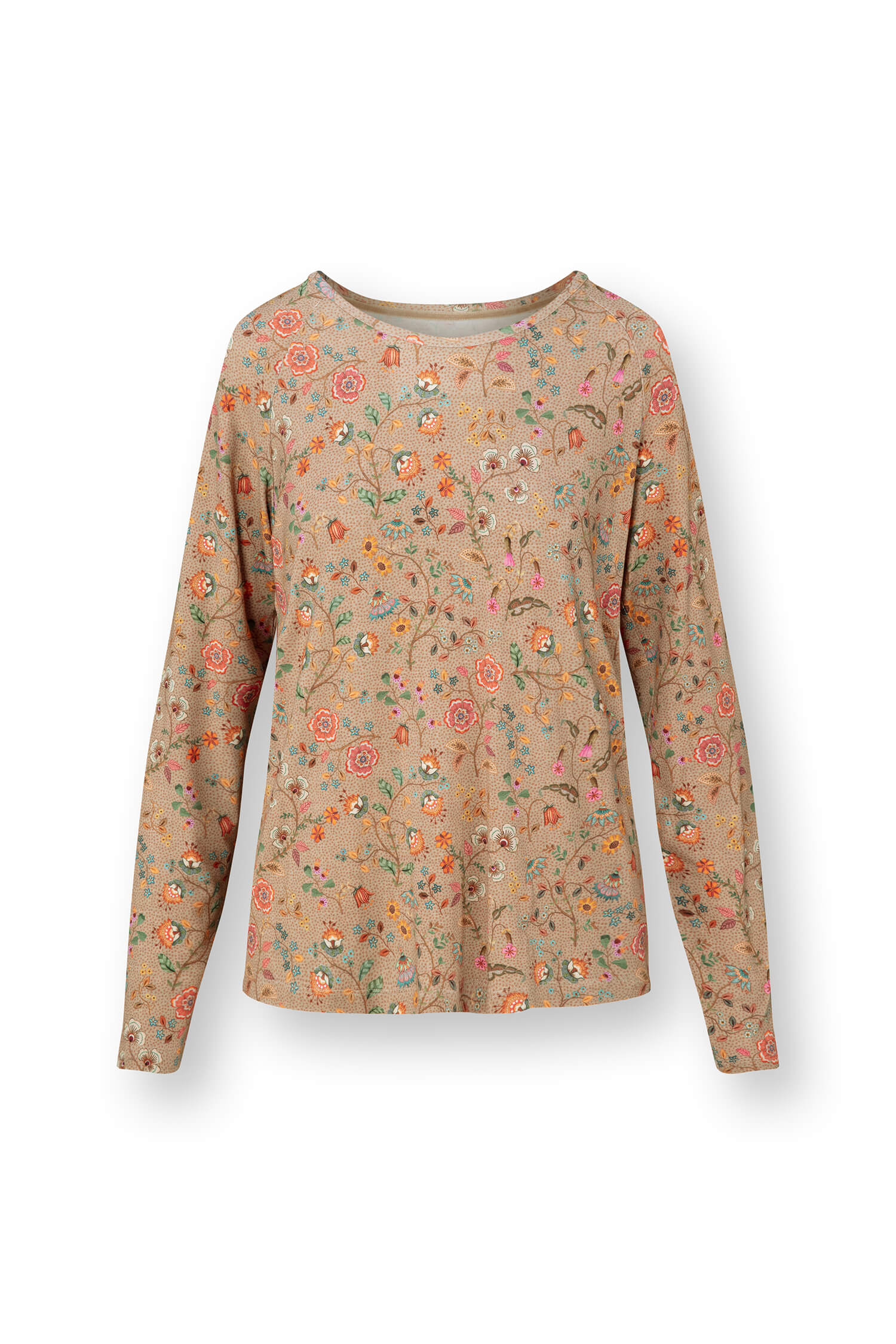 Pip Studio Tina Top Lange Mouw Flora Bangalore Zand M - Officiële Webshop