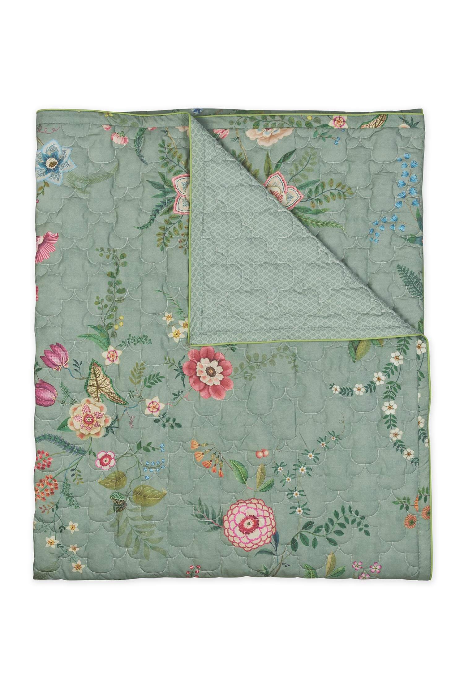 Pip Studio Quilt Everbloom Groen 220x260cm - Officiële Webshop