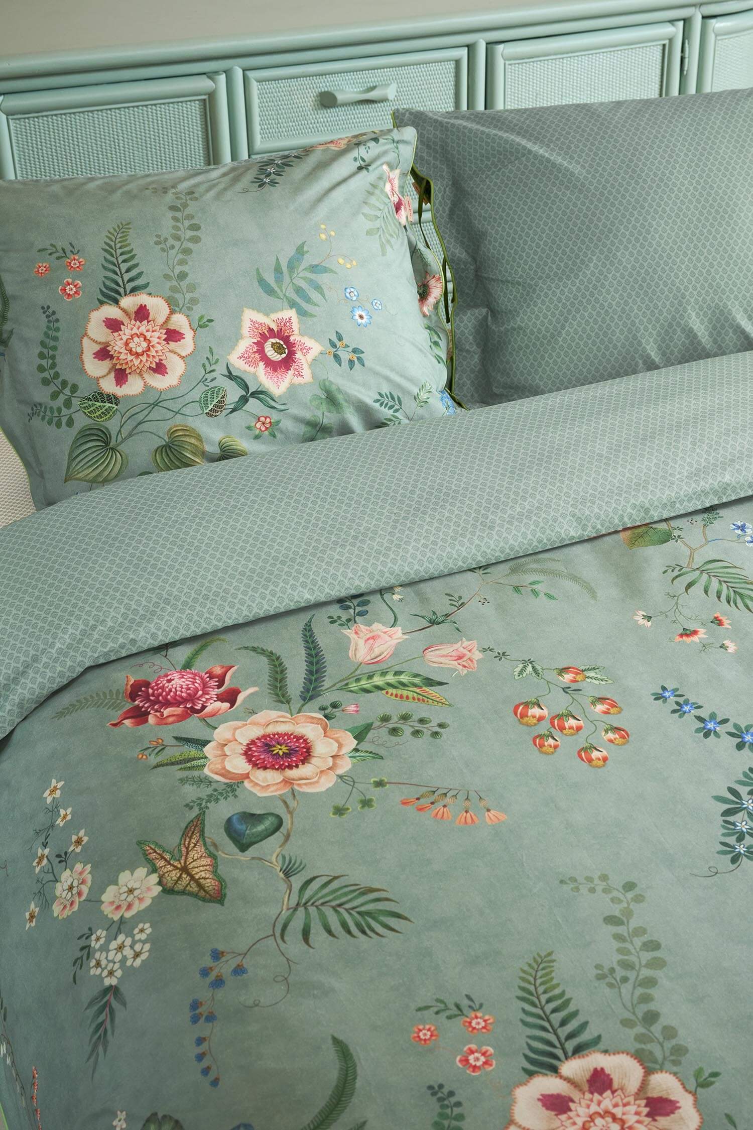 Pip Studio Kussensloop Everbloom Groen 60x70cm - Officiële Webshop