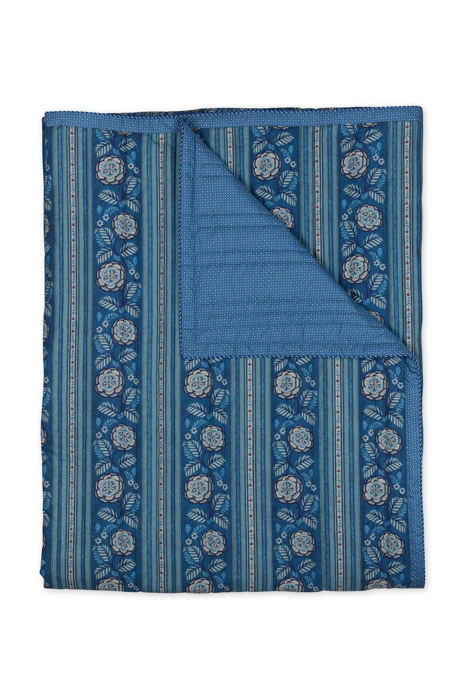 Pip Studio Quilt Rosa Rani Donkerblauw 270x260cm - Officiële Webshop