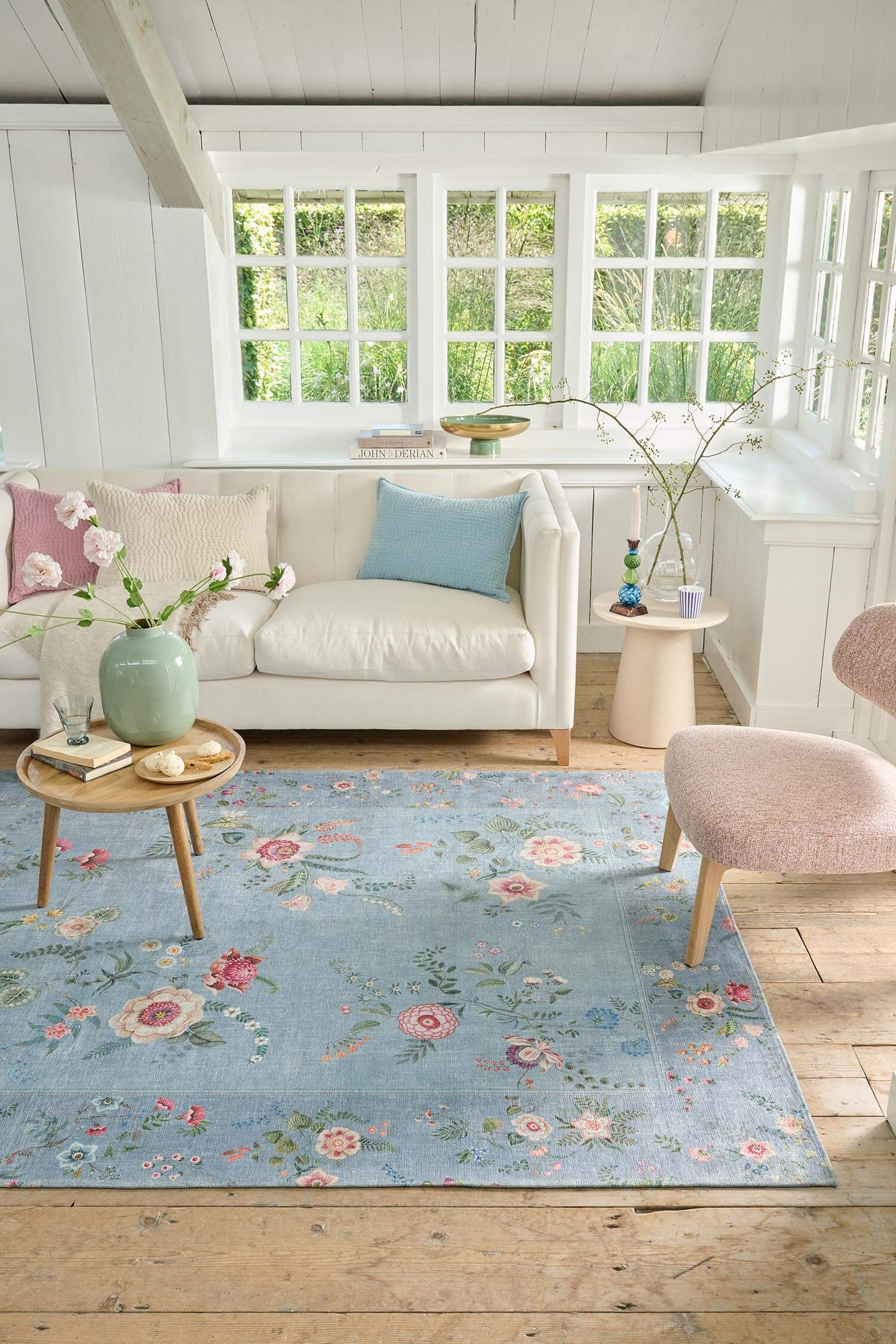 Pip Studio Vloerkleed Everbloom by Pip Blauw 230x155cm - Officiële Webshop
