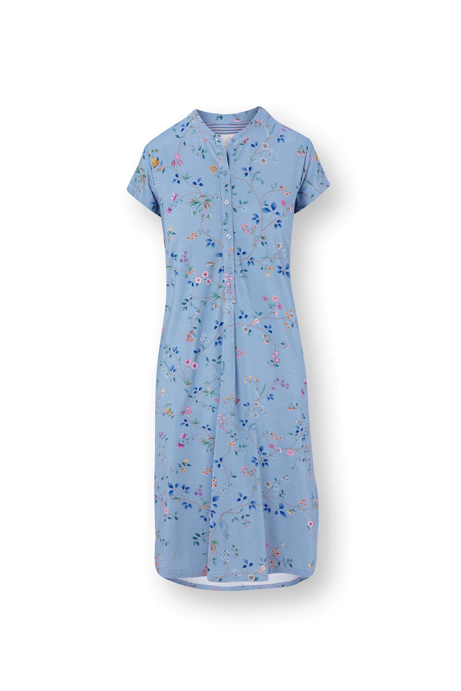 Pip Studio Dalia Nachthemd Korte Mouw Delhi Dreams Blauw M - Officiële Webshop