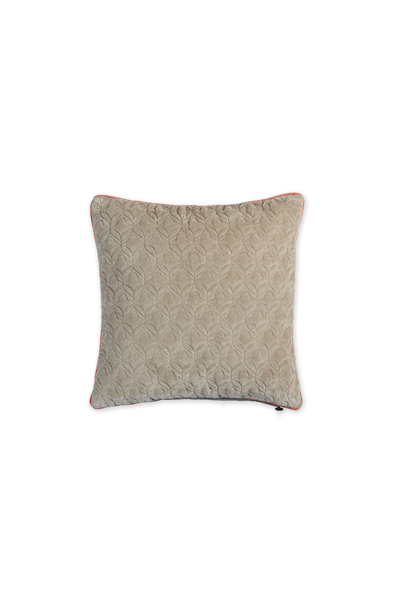 Color Relation Product Cushion Velvet Quilty Dreams Khaki