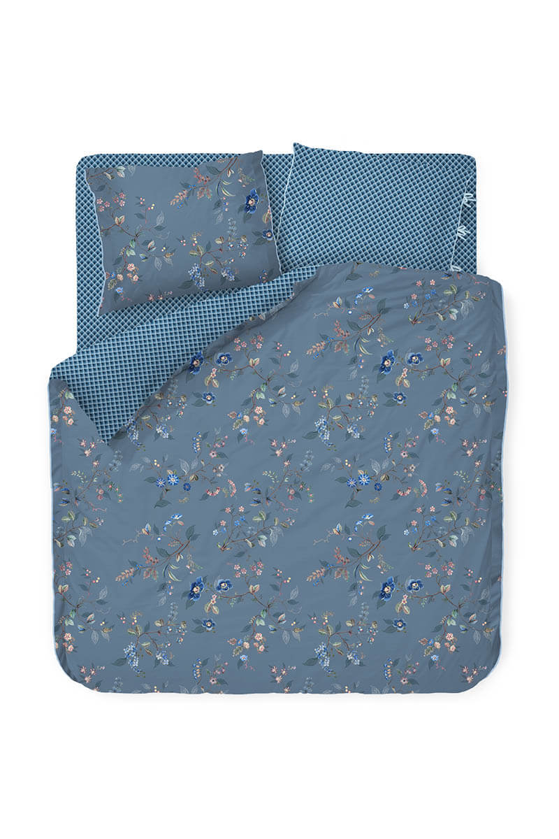 Color Relation Product Bettbezug Kawai Flower Blau