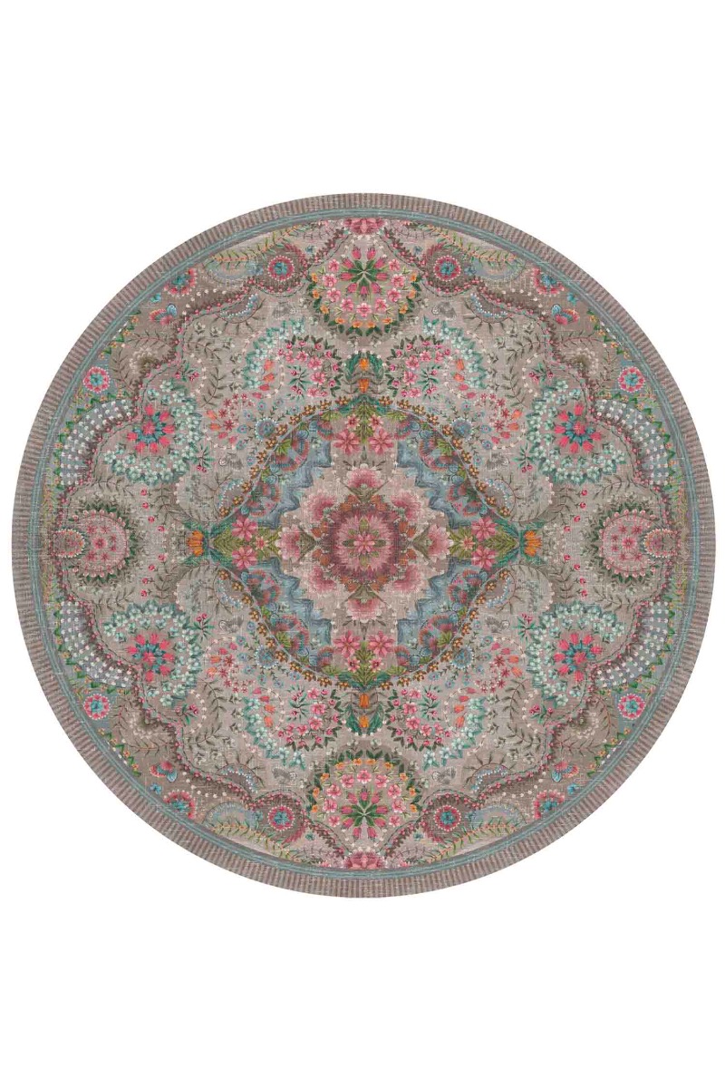 Color Relation Product Round Carpet Moon Delight by Pip Pastel Khaki