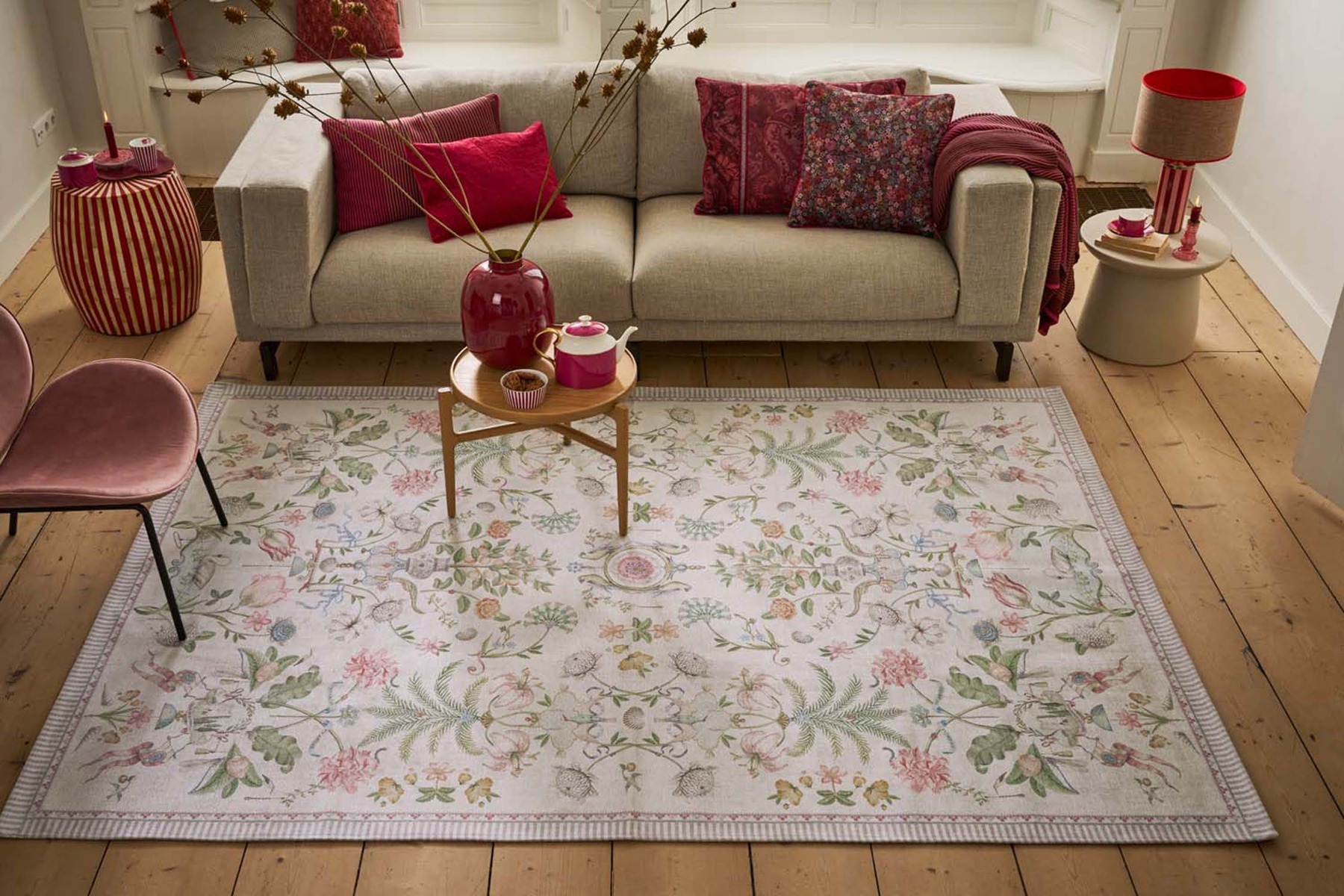 Pip Studio Vloerkleed Festa di Lividonia by Pip Gebroken Wit 155x230 cm - Officiële Webshop