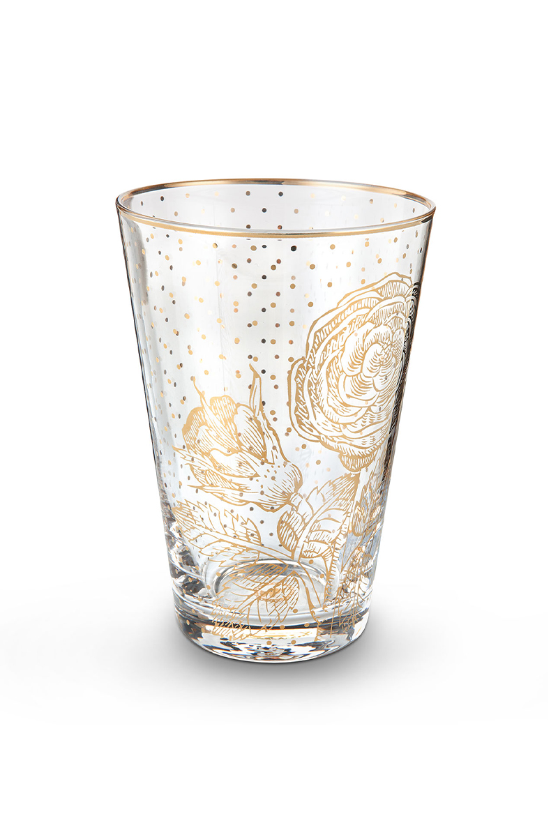 Pip Studio Royal longdrinkglas Golden Flower