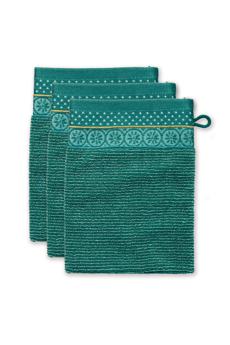 Color Relation Product Washcloth Set/3 Soft Zellige Green 16x22 cm