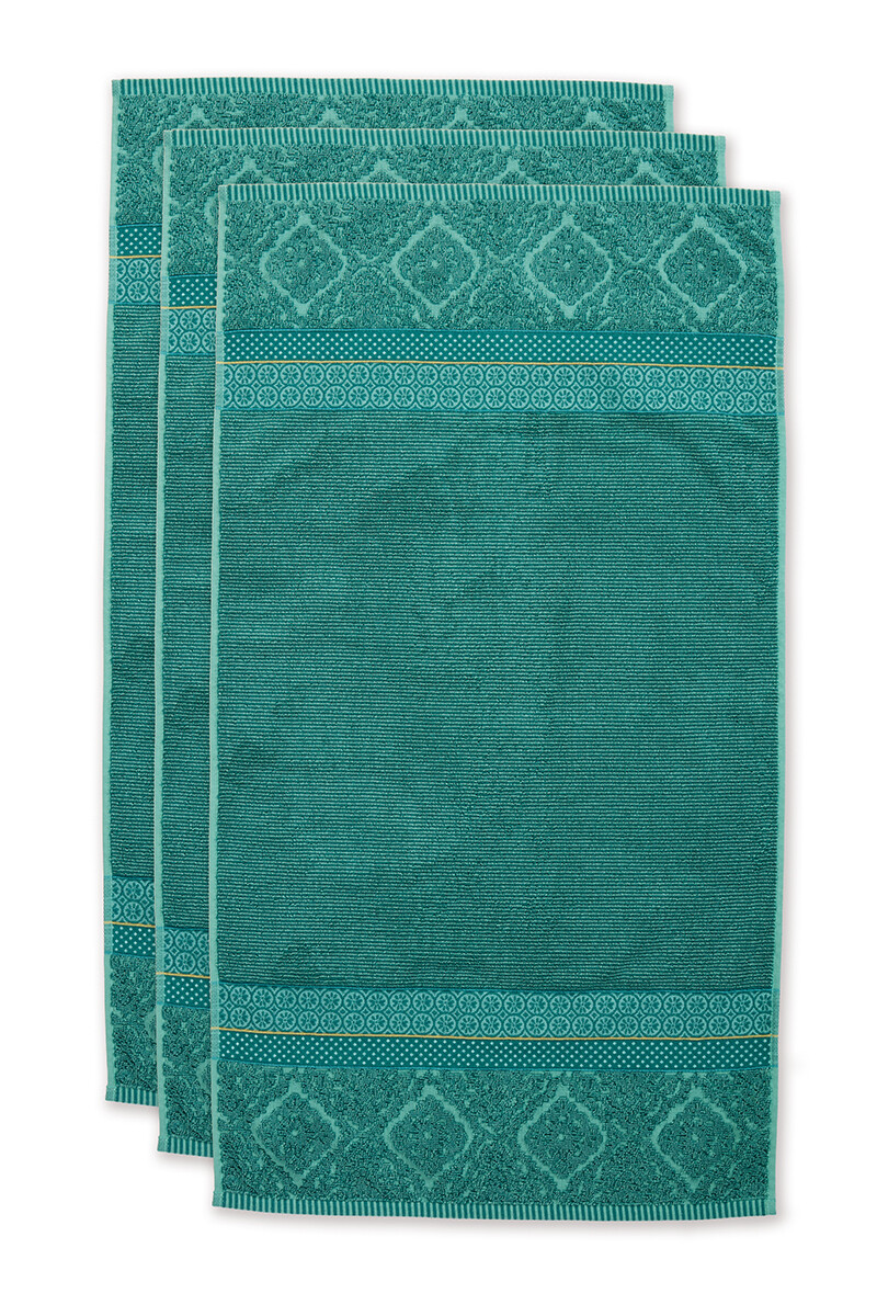 Color Relation Product Bath Towel Set/3 Soft Zellige Green 55x100 cm