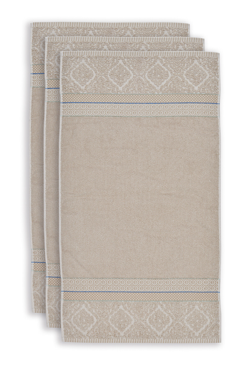 Color Relation Product Bath Towel Set/3 Soft Zellige Khaki 55x100 cm