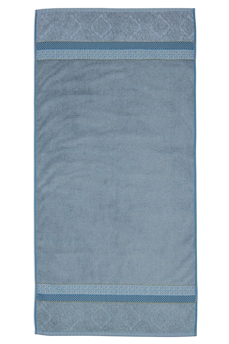Color Relation Product Large Bath Towel Soft Zellige Blue/Grey 70x140cm