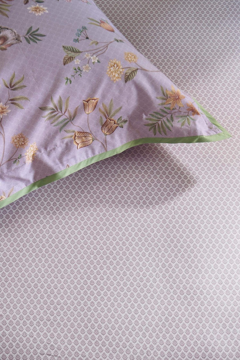 Color Relation Product Fitted Sheet Thousand Leaves Lilac