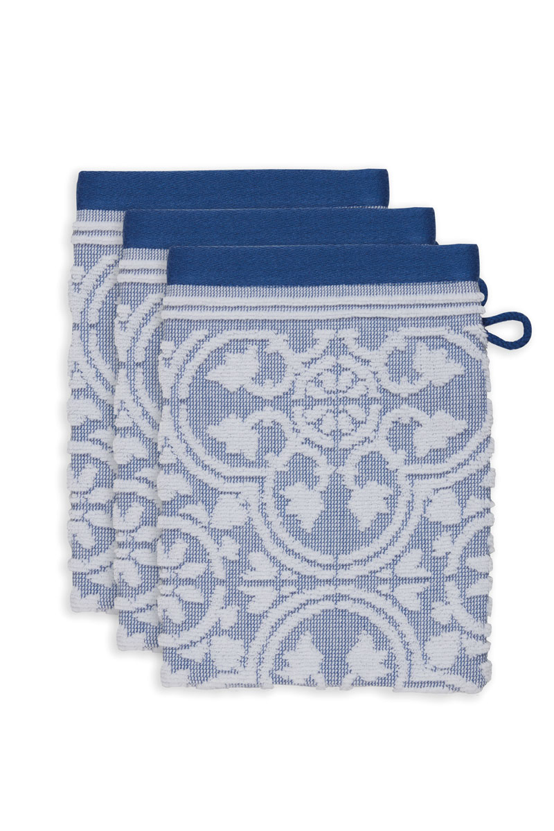 Color Relation Product Washcloth Set/3 Tile de Pip Blue 16x22 cm