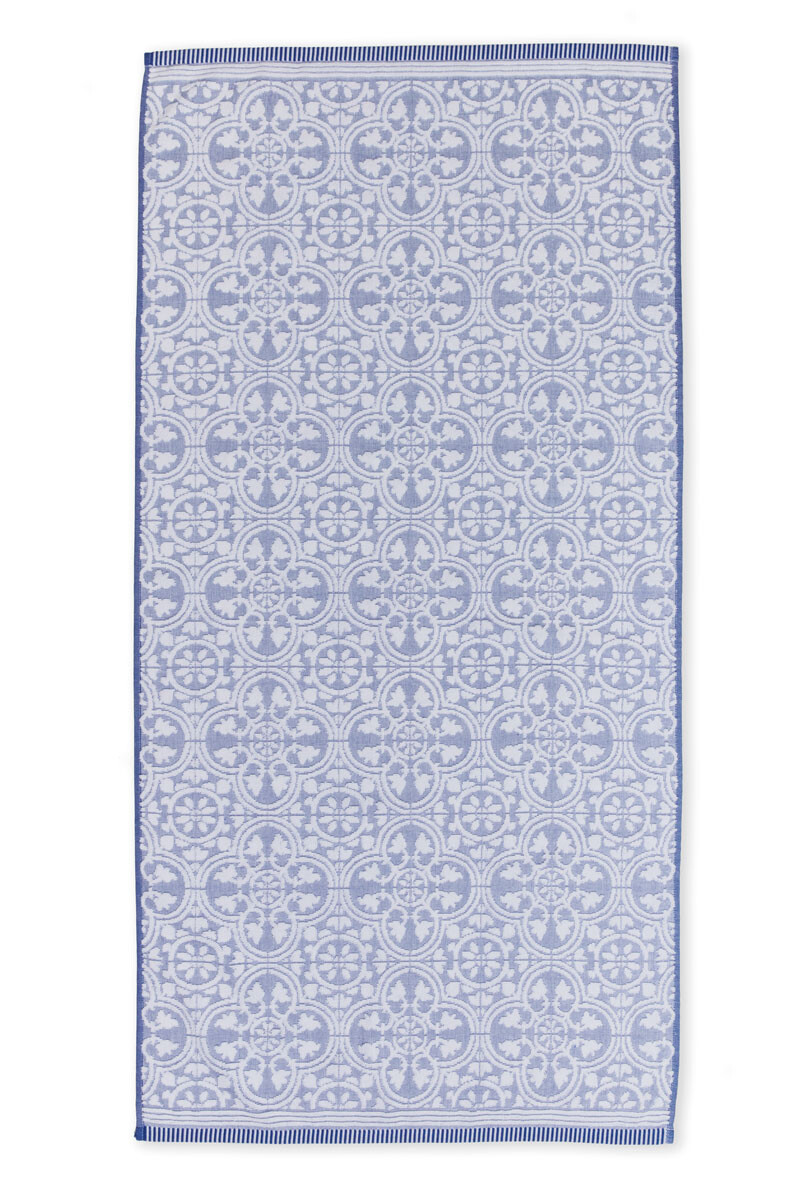Color Relation Product Grote Handdoek Tile de Pip Blauw 70x140 cm