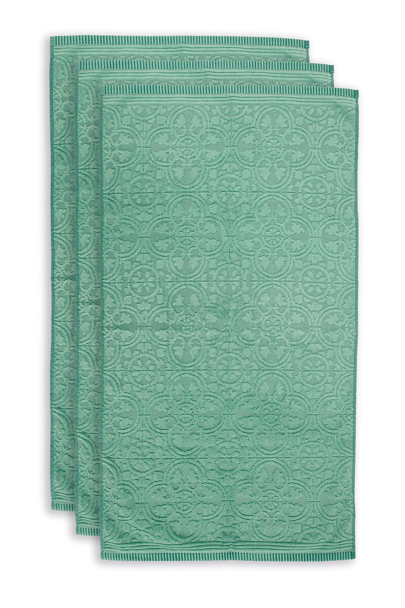 Color Relation Product Bath Towel Set/3 Tile de Pip Green 55x100 cm