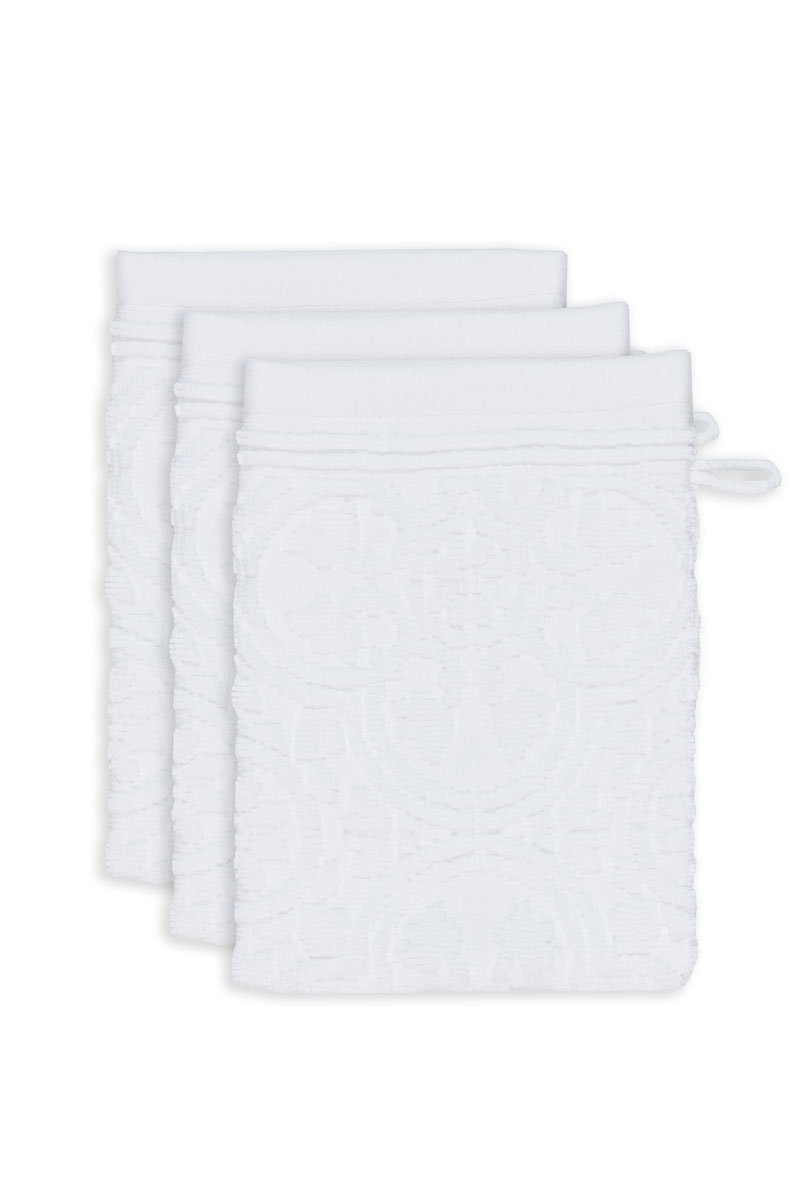 Color Relation Product Washcloth Set/3 Tile de Pip White 16x22 cm