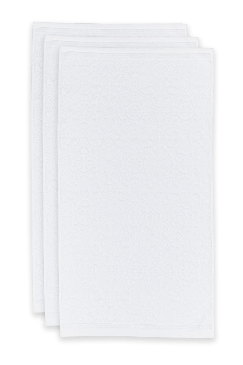 Color Relation Product Bath Towel Set/3 Tile de Pip White 55x100 cm