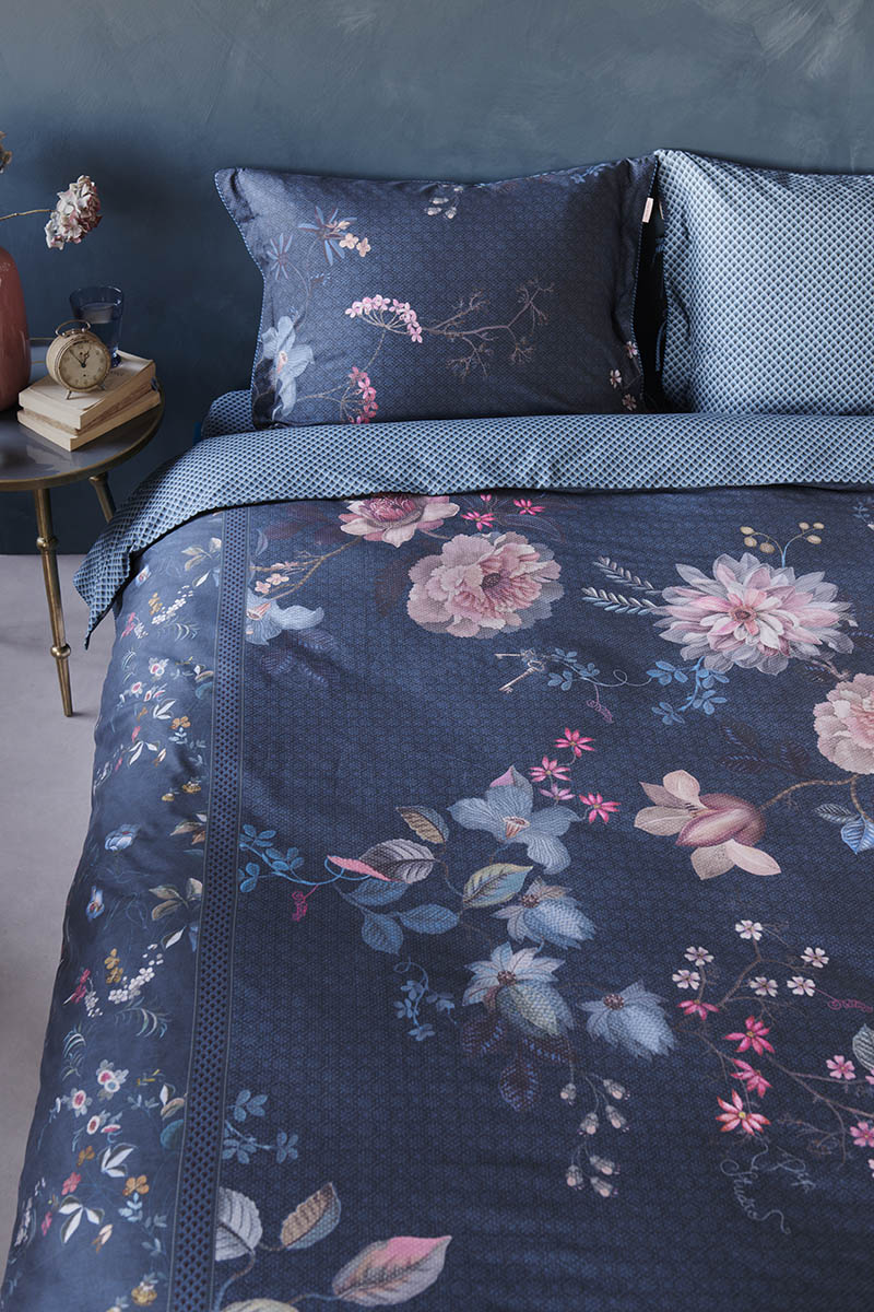 Color Relation Product Pillowcase Tokyo Bouquet Dark Blue